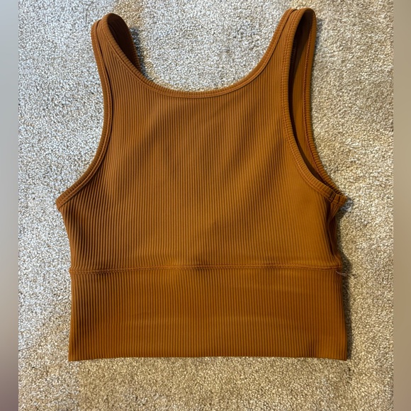 Lululemon women’s power pivot tank reversible light brown caramel - Picture 2 of 5